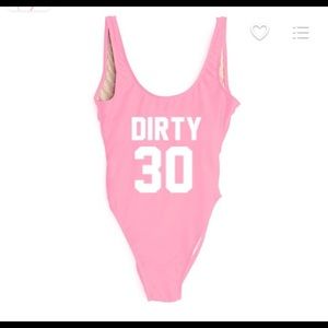 Dirty 30 bathing suit.